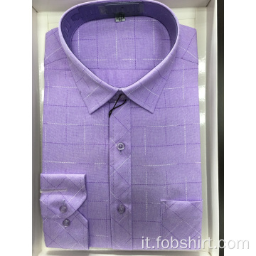 Camicia da uomo con colletto alla coreana tecnica di alta classe